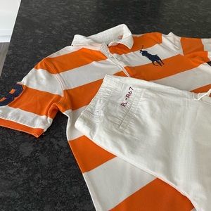 Polo shirts size L (14-16) shorts waist 20